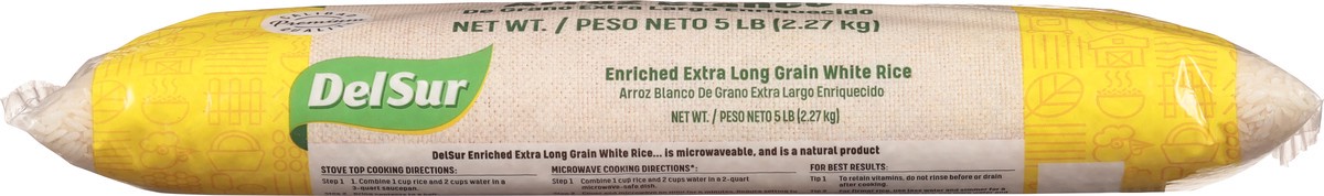 slide 9 of 9, Del Sur Enriched Extra Long Grain White Rice 5 lb, 5 lb