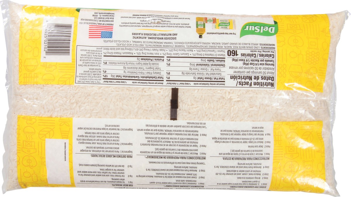 slide 6 of 9, Del Sur Enriched Extra Long Grain White Rice 5 lb, 5 lb