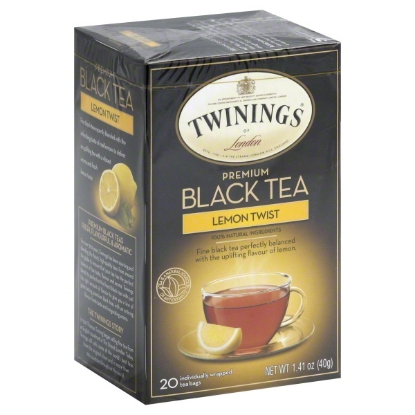 slide 1 of 1, Twinings Tea, Premium Black, Lemon Twist, Bags, 20 ct