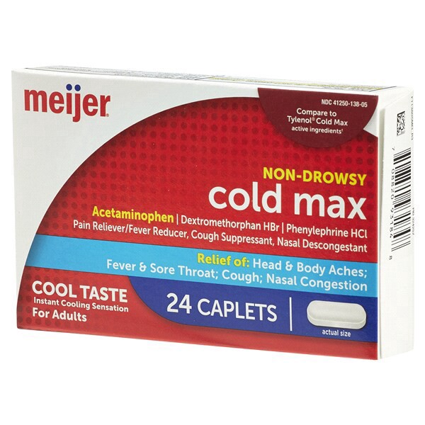 slide 8 of 29, Meijer Cold Multi Symptom Day Caplets, 24 ct