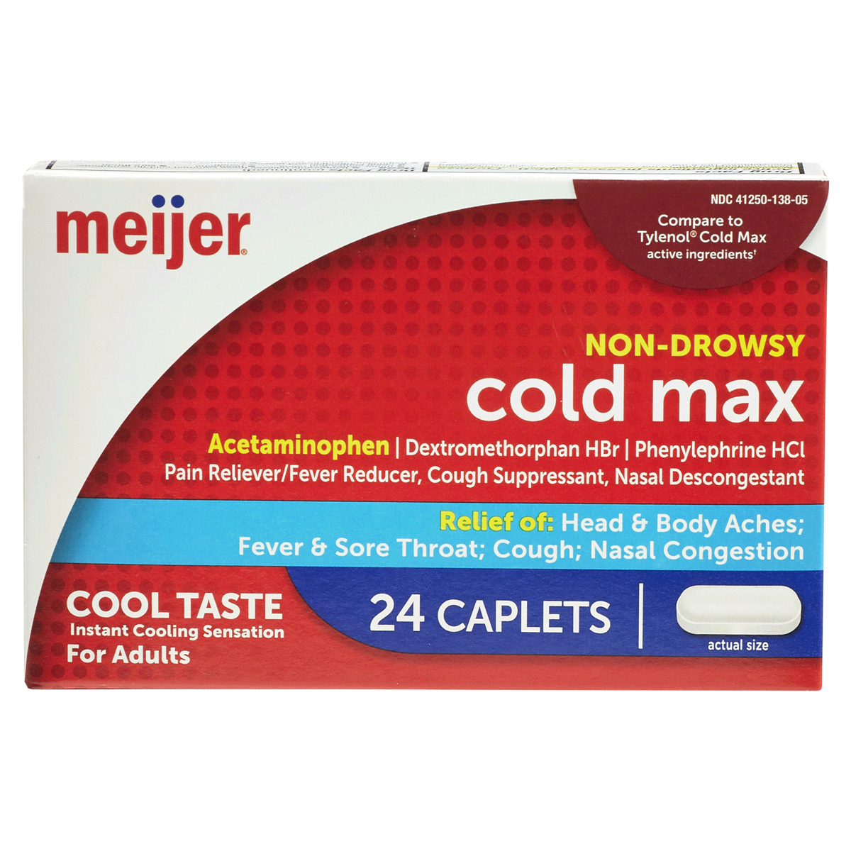 slide 1 of 6, Meijer Cold Multi Symptom Day Caplets, 24 ct