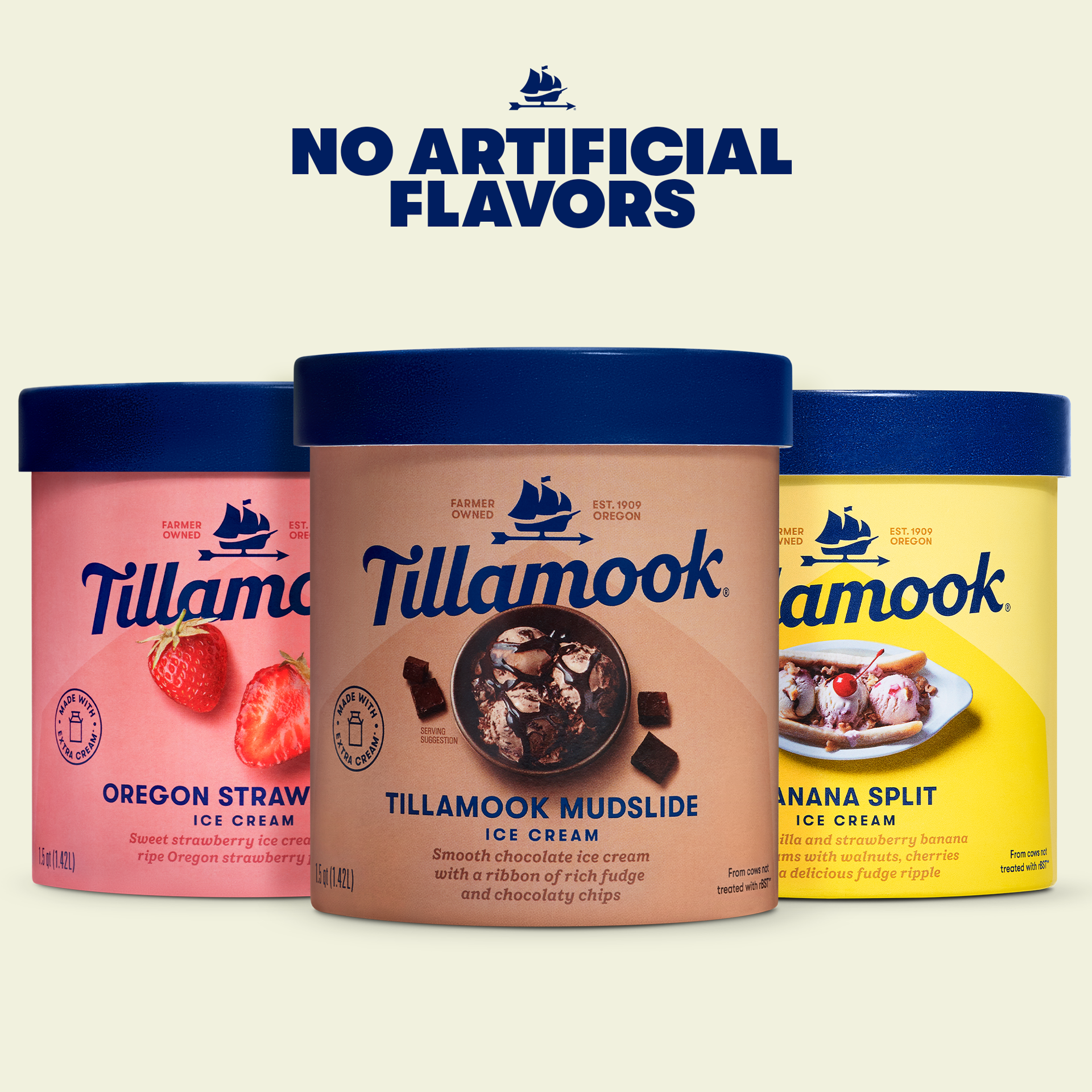 slide 4 of 4, Tillamook Banana Split Ice Cream 1.5 qt, 48 oz