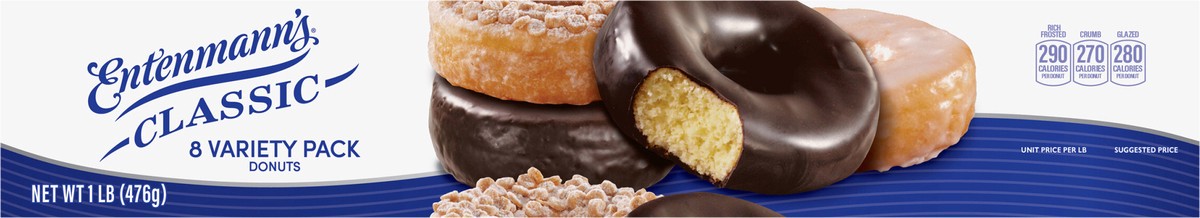 slide 8 of 11, Entenmann's Classic Assorted Donuts, 8 count, 16.8 oz, 8 ct