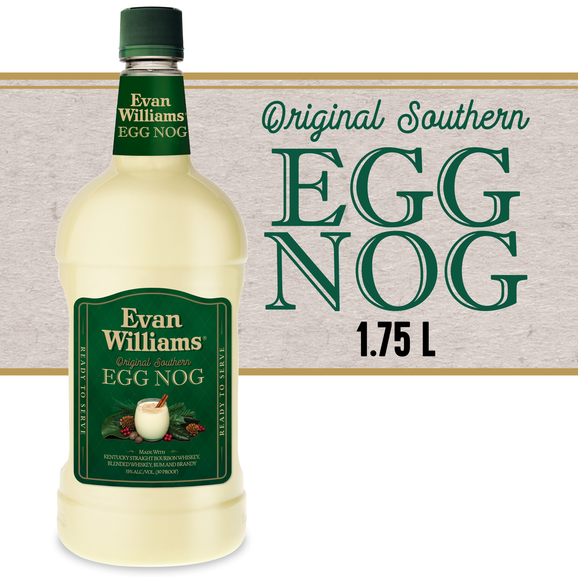 slide 3 of 3, Evan Williams Nog, 1750 ml