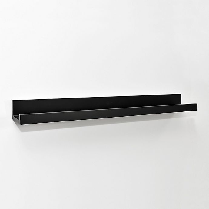 slide 2 of 3, SALT U-Shaped Wall Shelf - Black, 30 in