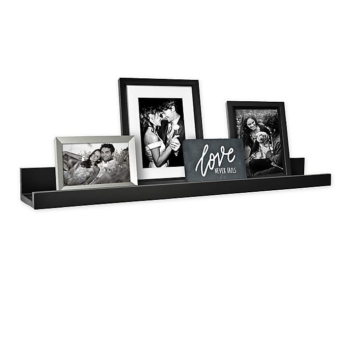 slide 1 of 3, SALT U-Shaped Wall Shelf - Black, 30 in