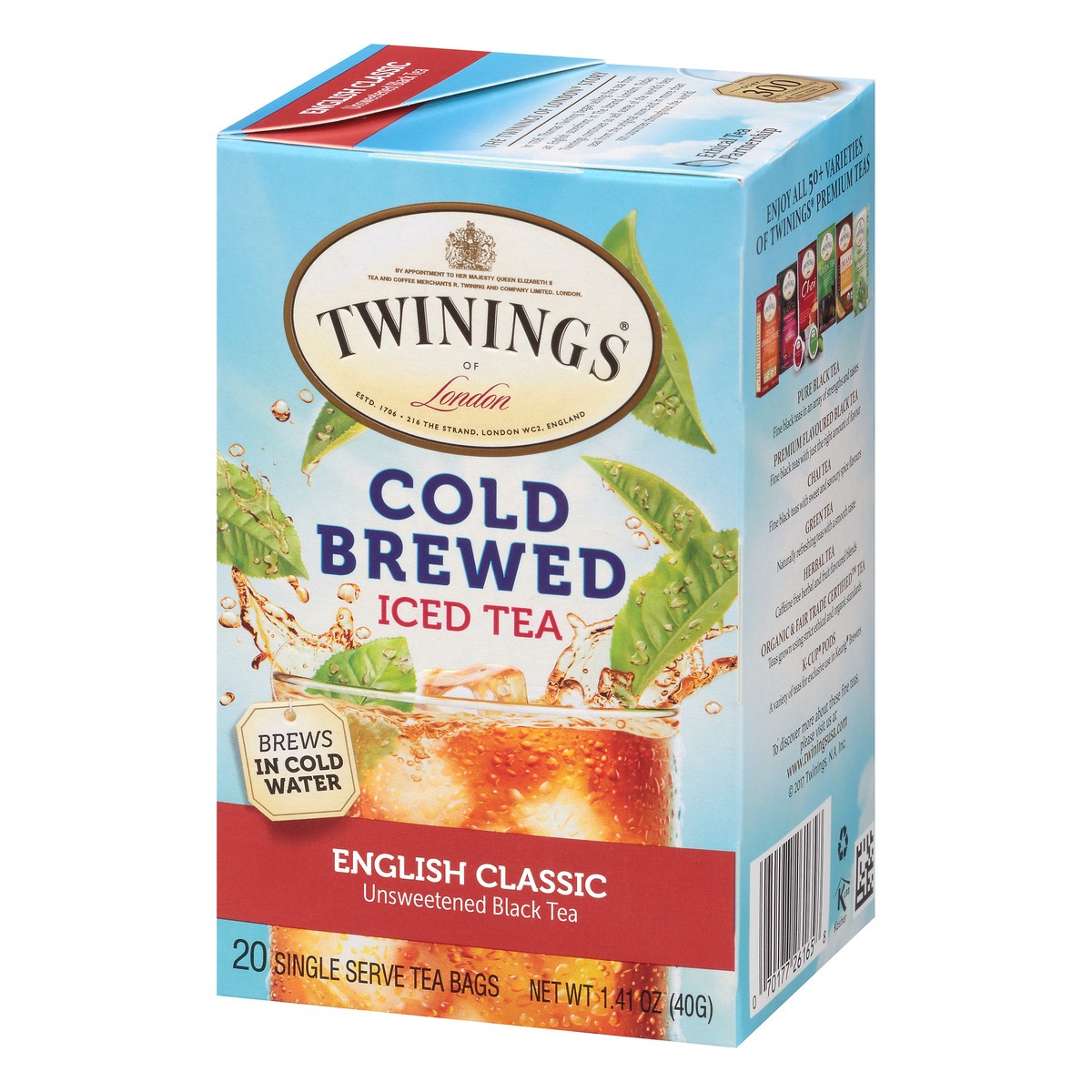 slide 2 of 9, Twinings Tea Black Iced Unsweetened Cold Brew English Classic - 20 Count, 20 ct