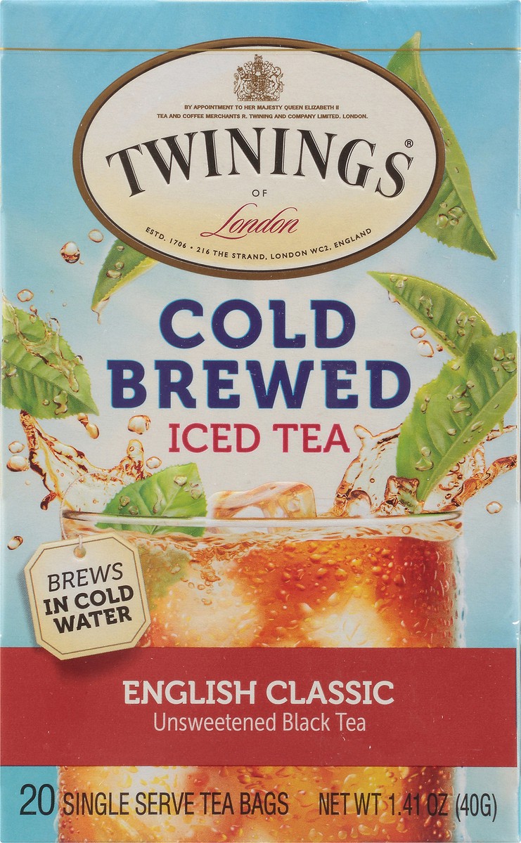 slide 9 of 9, Twinings Tea Black Iced Unsweetened Cold Brew English Classic - 20 Count, 20 ct