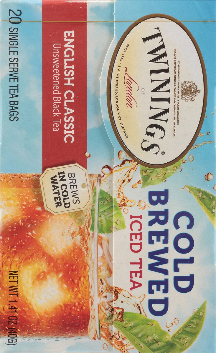 slide 3 of 9, Twinings Tea Black Iced Unsweetened Cold Brew English Classic - 20 Count, 20 ct