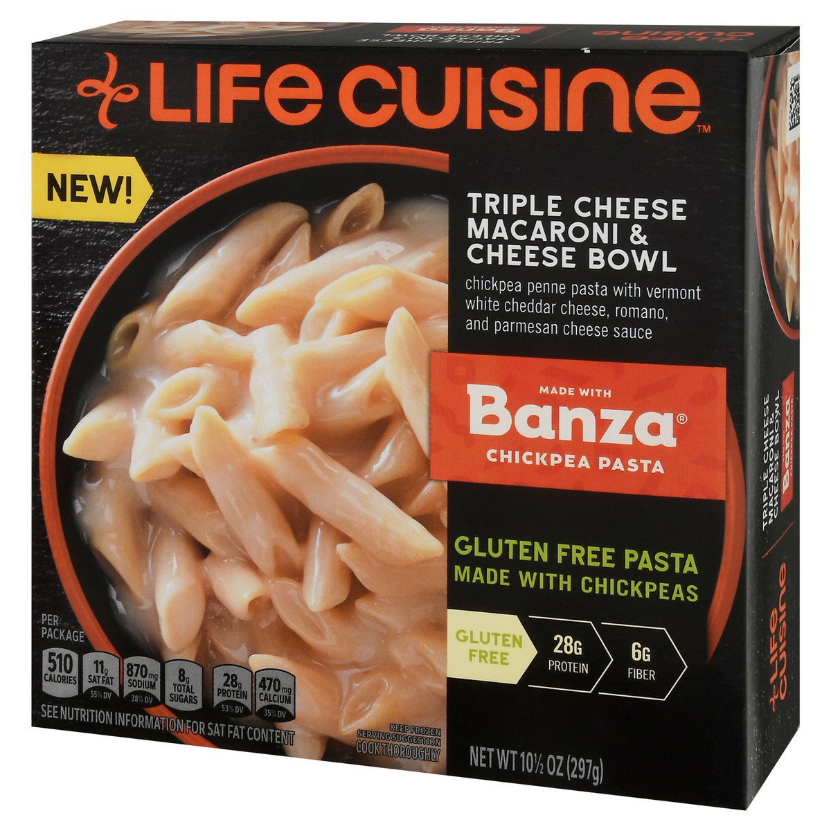 slide 4 of 10, Life Cuisine Gluten Free Triple Cheese Macaroni and Cheese Bowl Frozen Meal, 10.5 oz