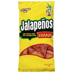 Diana Corn Tortilla Chips with Jalapeno Pepper 3.84 oz