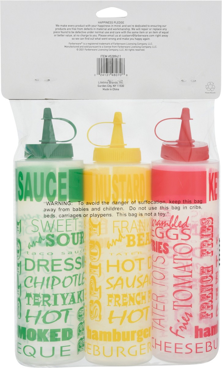 slide 3 of 9, Farberware Barbecue Squeeze Bottles 3 Each, 3 ct