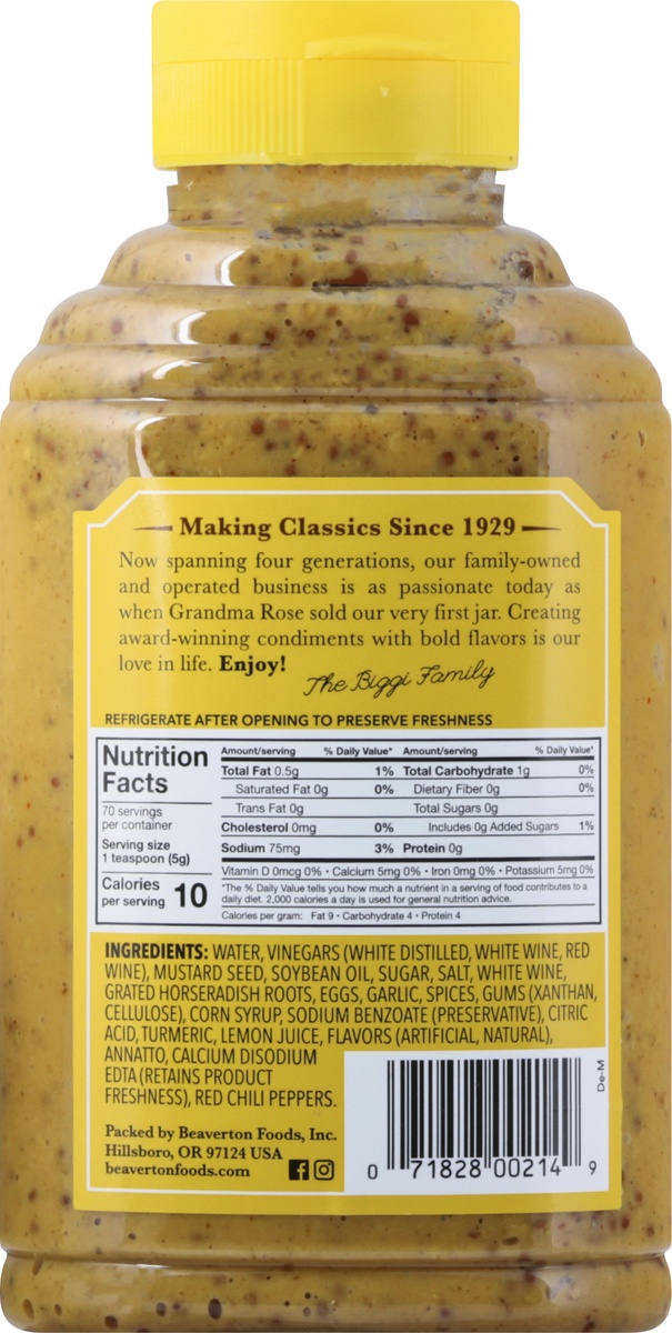 slide 4 of 9, Beaver Deli Mustard 12.5 oz, 12 oz