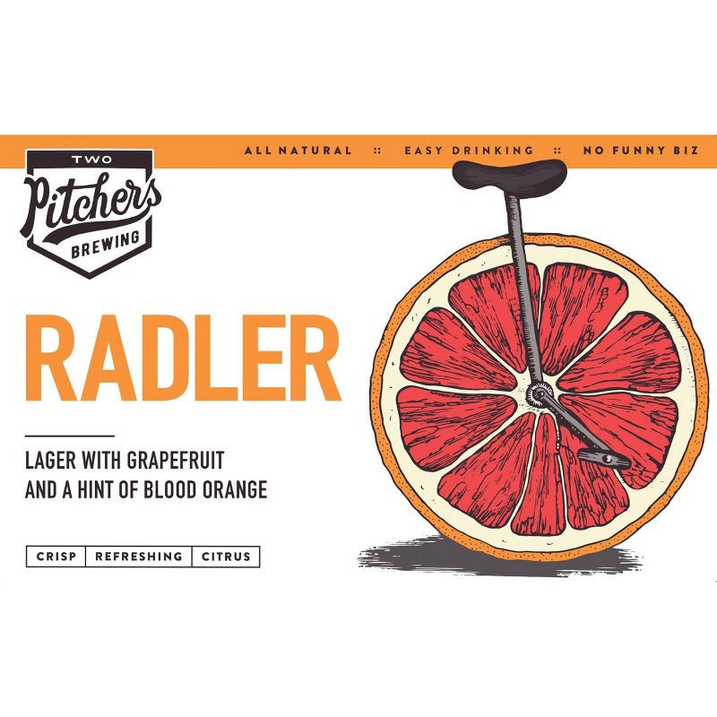 slide 4 of 4, Two Pitchers Brewing Co Two Pitchers Grapefruit and Blood Orange Radler - 6pk/12 fl oz Cans, 6 ct; 12 fl oz