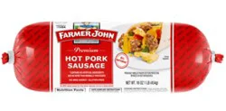 Farmer John Pork Sausage Roll Hot - 16 Oz