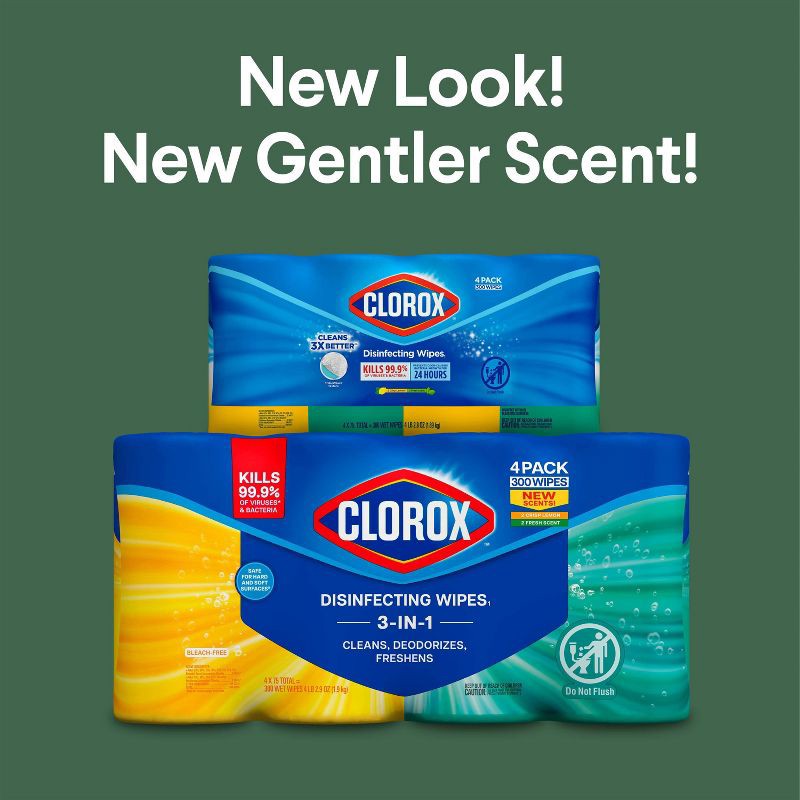 slide 3 of 14, Clorox Disinfecting Wipes Value Pack - 75ct/4pk, 75 ct, 4 ct