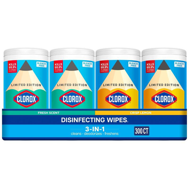 slide 1 of 9, Clorox Disinfecting Wipes Value Pack - 300ct/4pk, 300 ct, 4 ct