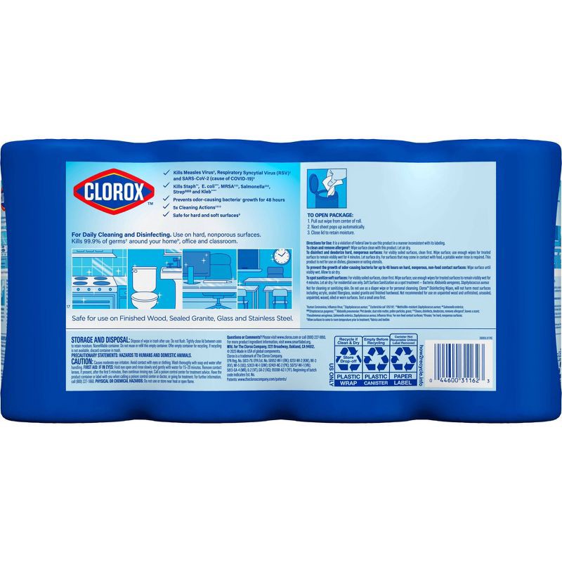 slide 11 of 14, Clorox Disinfecting Wipes Value Pack - 75ct/4pk, 75 ct, 4 ct