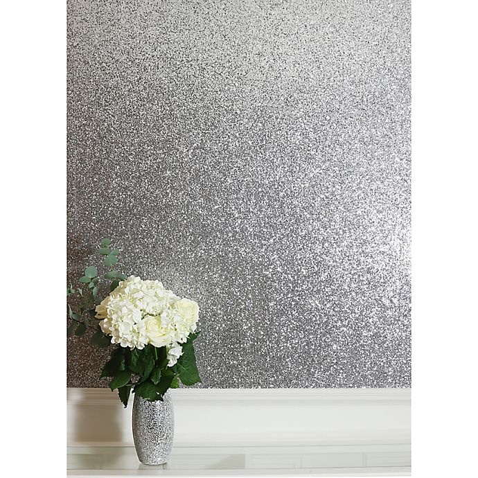 slide 4 of 4, Arthouse Sequin Sparkle Wallpaper - Silver, 1 ct