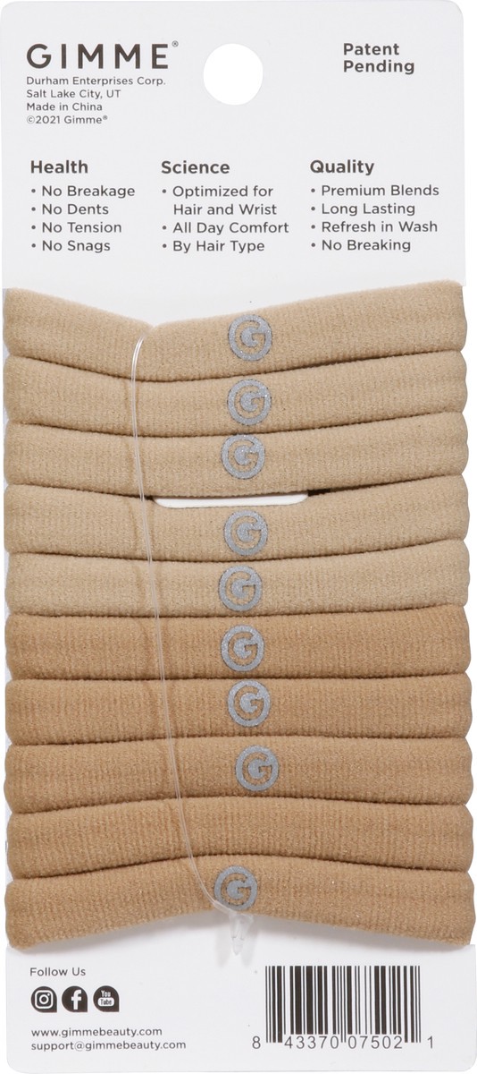 slide 12 of 12, gimMe Medium Hair Ponytails 10 Pieces 10 ea, 10 ct