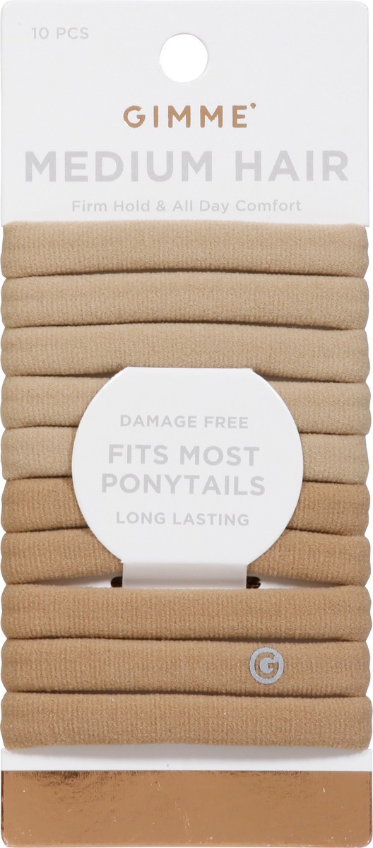 slide 5 of 12, gimMe Medium Hair Ponytails 10 Pieces 10 ea, 10 ct