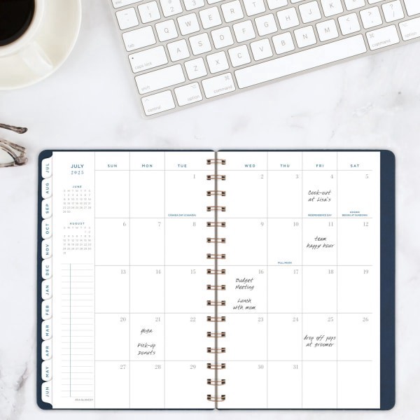 slide 3 of 8, 2024-2025 At-A-Glance Signature Collection Academic Weekly/Monthly Planner, 5"" X 8"", Navy, July To July, Yp200A20, 1 ct