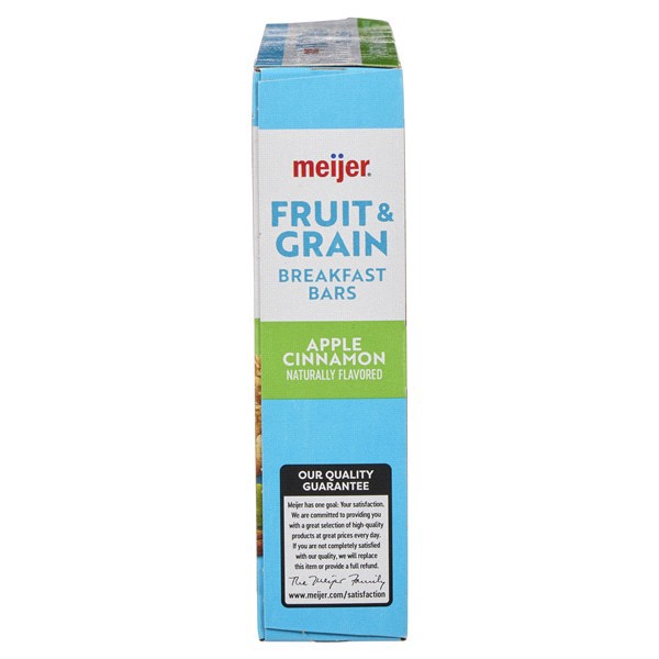 slide 12 of 29, Meijer Fruit & Grain Apple Cinnamon Breakfast Bar, 8 ct, 1.3 oz