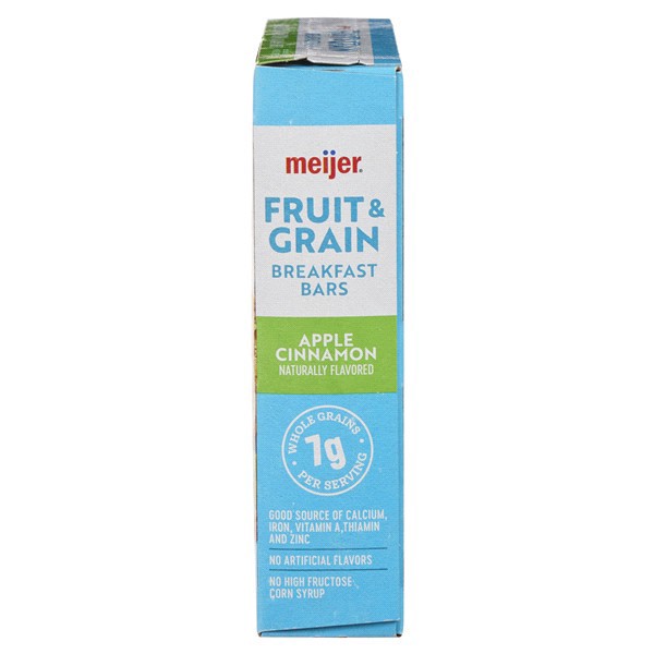 slide 24 of 29, Meijer Fruit & Grain Apple Cinnamon Breakfast Bar, 8 ct, 1.3 oz