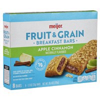 slide 7 of 29, Meijer Fruit & Grain Apple Cinnamon Breakfast Bar, 8 ct, 1.3 oz