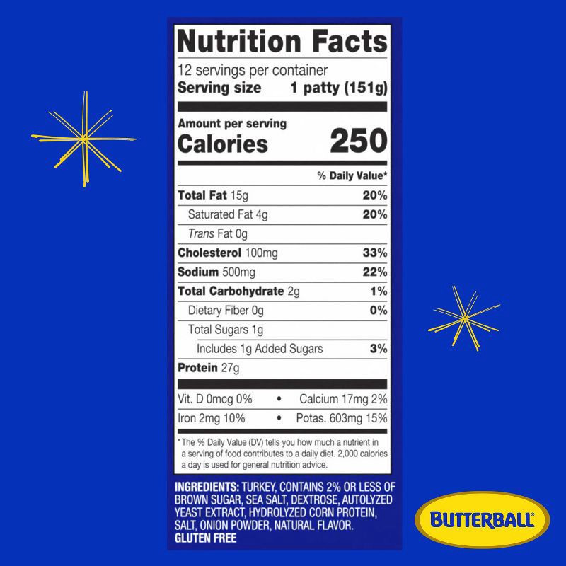 slide 6 of 9, Butterball Seasoned Turkey Burger Patties - Frozen - 32oz/6ct, 32 oz, 6 ct