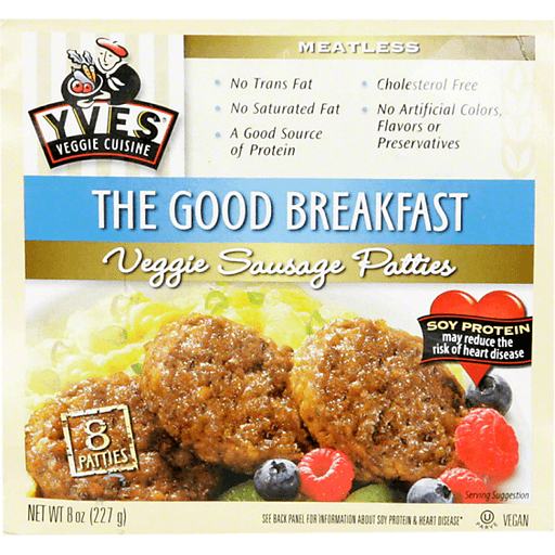 slide 1 of 1, Yves Veggie Cuisine Breakfast Patties 8 ea, 8 ct