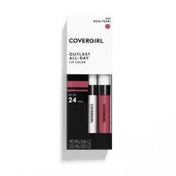 CoverGirl Outlast All-Day Lipcolor with Topcoat, Rose Pearl, 1.9 g 0.06 oz / 2.3 ml 0.07 fl oz