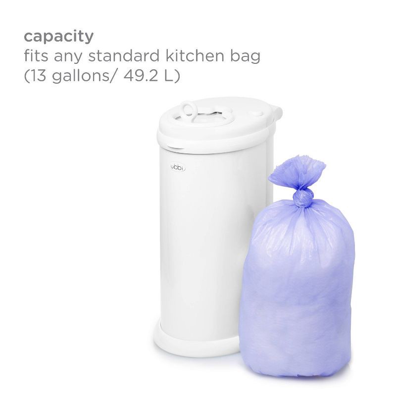 slide 4 of 4, Ubbi Plastic Diaper Pail Bags - White - 75ct, 75 ct