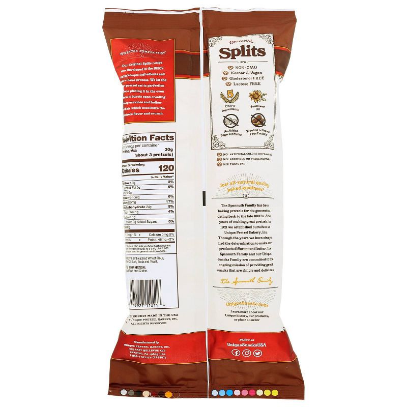 slide 4 of 6, Unique Pretzels Original Splits - 11oz, 11 oz