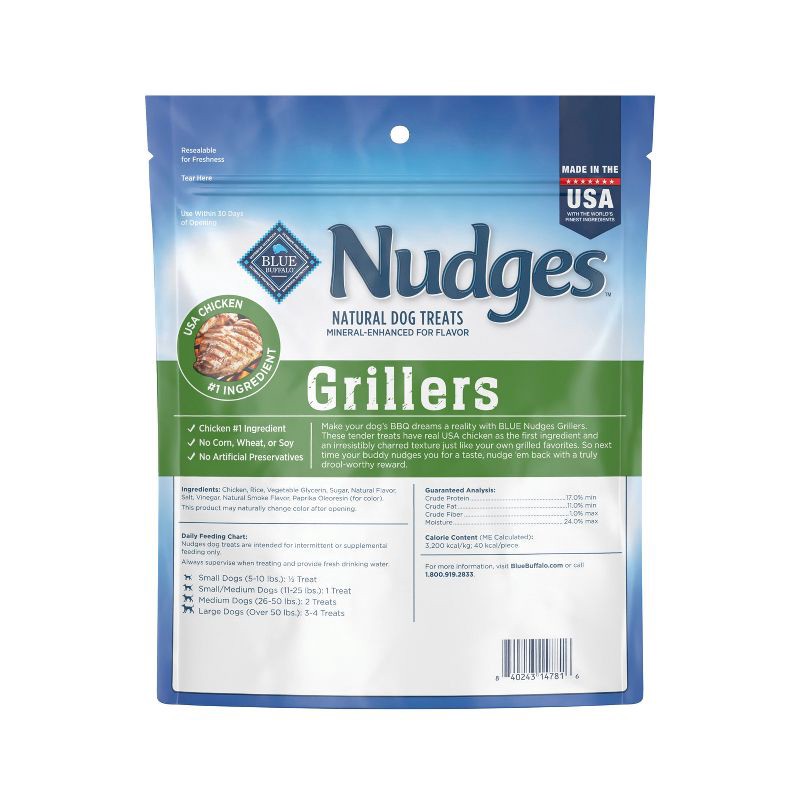slide 2 of 10, Blue Buffalo Nudges Grillers Natural Dog Treats with Chicken - 16oz, 16 oz