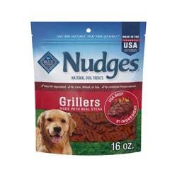 Blue Buffalo Nudges Grillers Natural Dog Treats with Beef Steak - 16oz