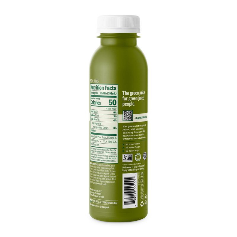 slide 2 of 11, Suja Organic Uber Greens Cold Pressed Juice Drink - 12 fl oz Bottle, 12 fl oz