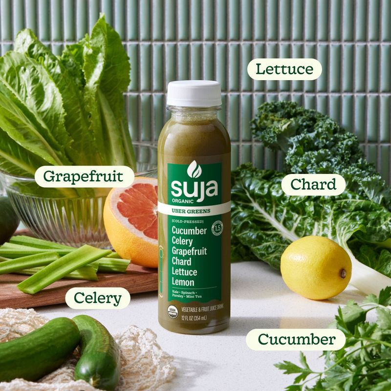 slide 5 of 11, Suja Organic Uber Greens Cold Pressed Juice Drink - 12 fl oz Bottle, 12 fl oz