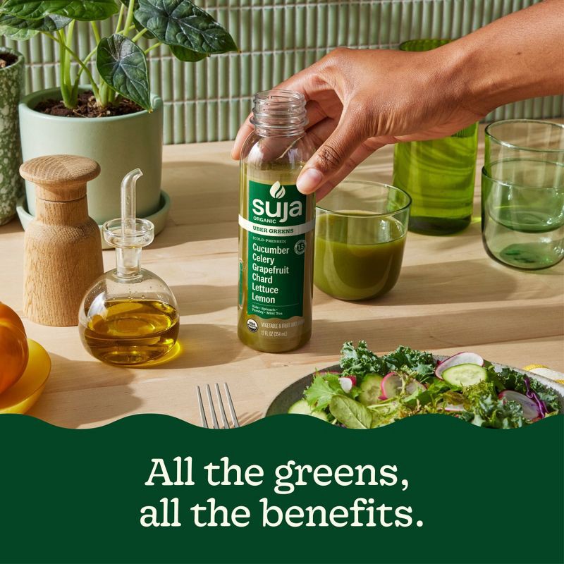 slide 9 of 11, Suja Organic Uber Greens Cold Pressed Juice Drink - 12 fl oz Bottle, 12 fl oz