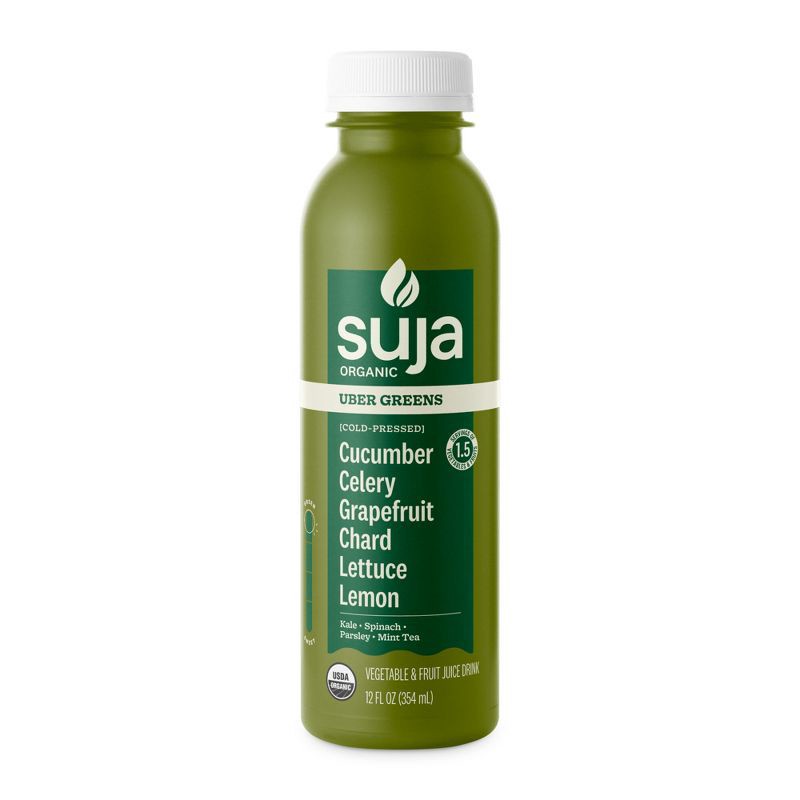 slide 1 of 11, Suja Organic Uber Greens Cold Pressed Juice Drink - 12 fl oz Bottle, 12 fl oz