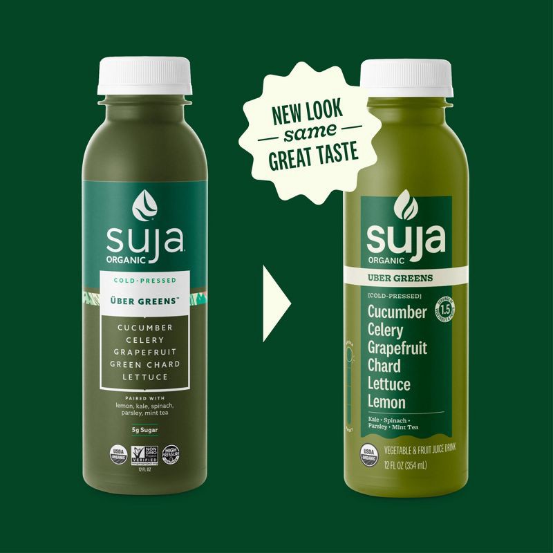 slide 11 of 11, Suja Organic Uber Greens Cold Pressed Juice Drink - 12 fl oz Bottle, 12 fl oz