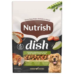 Nutrish Dish Chicken and Brown Rice Recipe with Vegetables and Fruit Blend Dry Dog Food - 11.5lbs