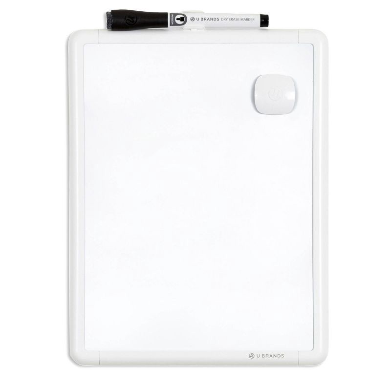 slide 4 of 6, U Brands 8.5"x11" Contempo Magnetic Dry Erase Board White: Small Wall Mount Presentation Board, Polypropylene, Steel, Plastic, 1 ct