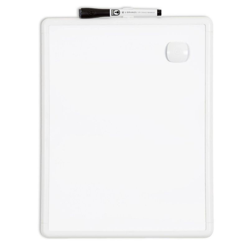 slide 3 of 5, U Brands 11"x14" Contempo Magnetic Dry Erase Board - White: Small Wall Mount Presentation Board, Steel & Plastic, 1 ct