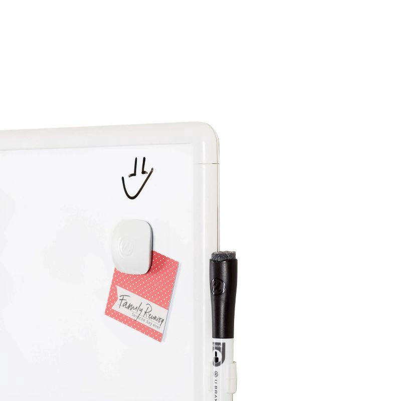 slide 4 of 5, U Brands 11"x14" Contempo Magnetic Dry Erase Board - White, 1 ct