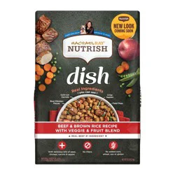 Rachael Ray Nutrish Dish Beef and Brown Rice Recipe With Veggie and Fruit Blend Recipe Dry Dog Food - 11.5lbs