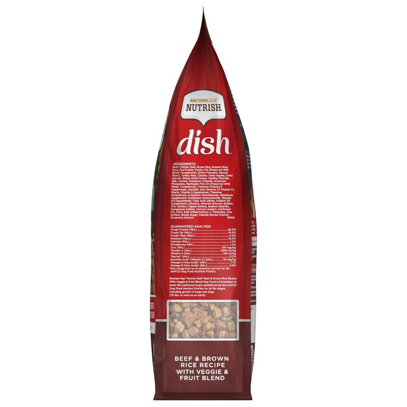 slide 4 of 6, Rachael Ray Nutrish Dish Beef, Vegetable, Fruit & Brown Rice Dry Dog Food - 3.75lbs, 3.75 lb