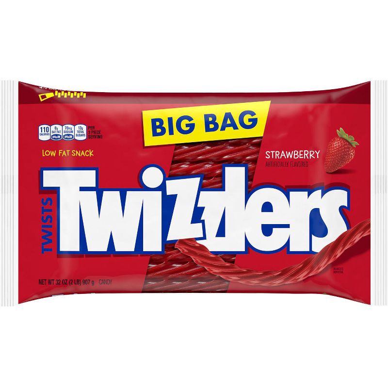 slide 2 of 7, Twizzlers Twists Strawberry Licorice Candy Zipper Bag - 32oz, 32 oz