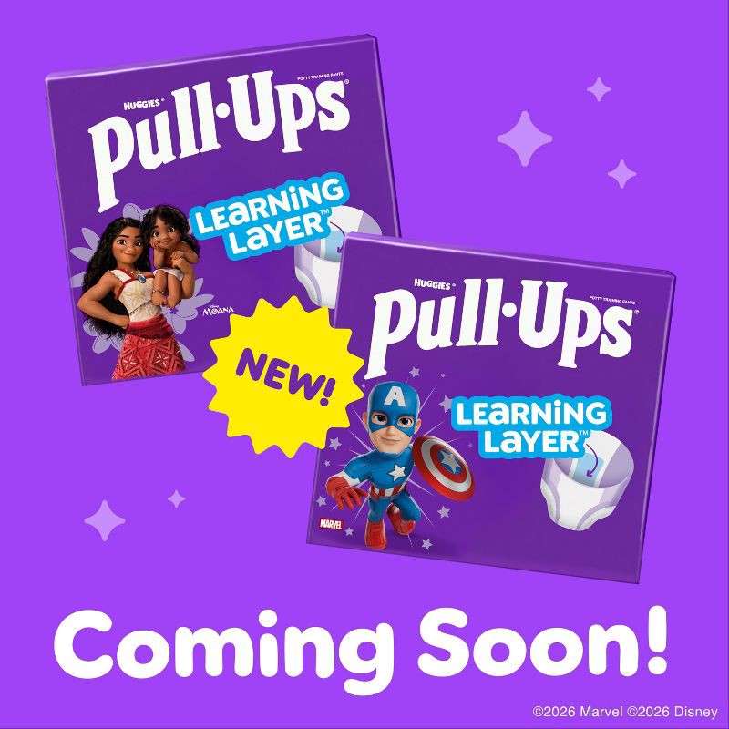 slide 2 of 14, Pull-Ups Girls' Learning Designs Training Pants - Size 3T-4T - 66ct, 66 ct