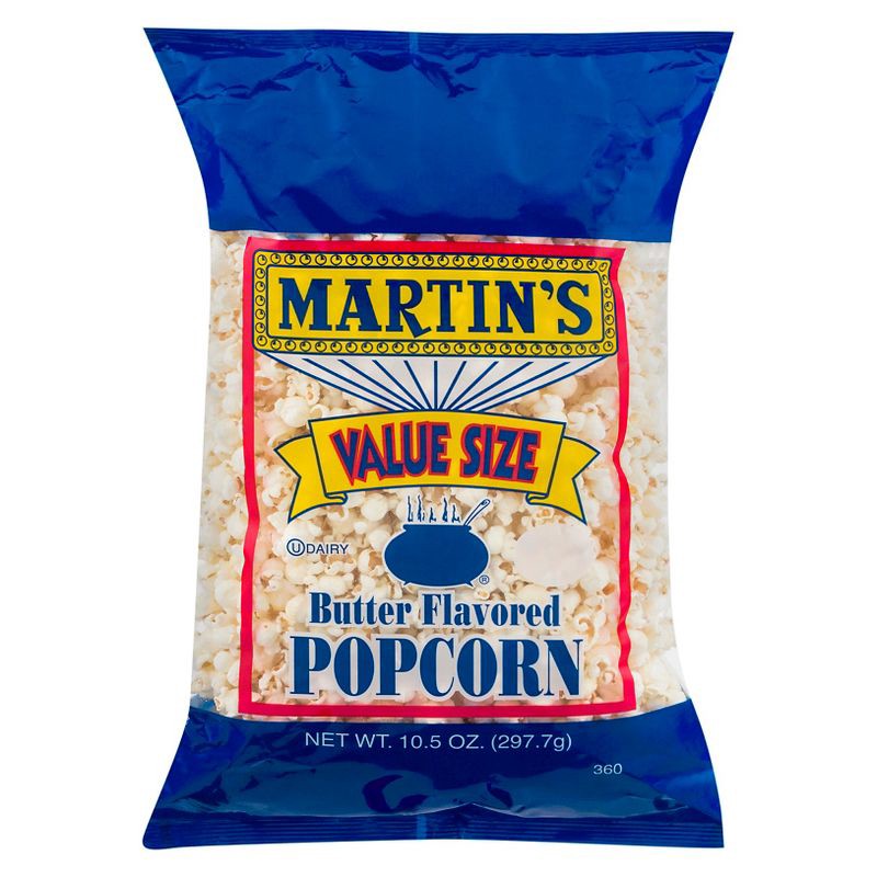 slide 1 of 2, Martin's Potato Chips Martin's Value Size Butter Flavored Popcorn - 10.5oz, 10.5 oz